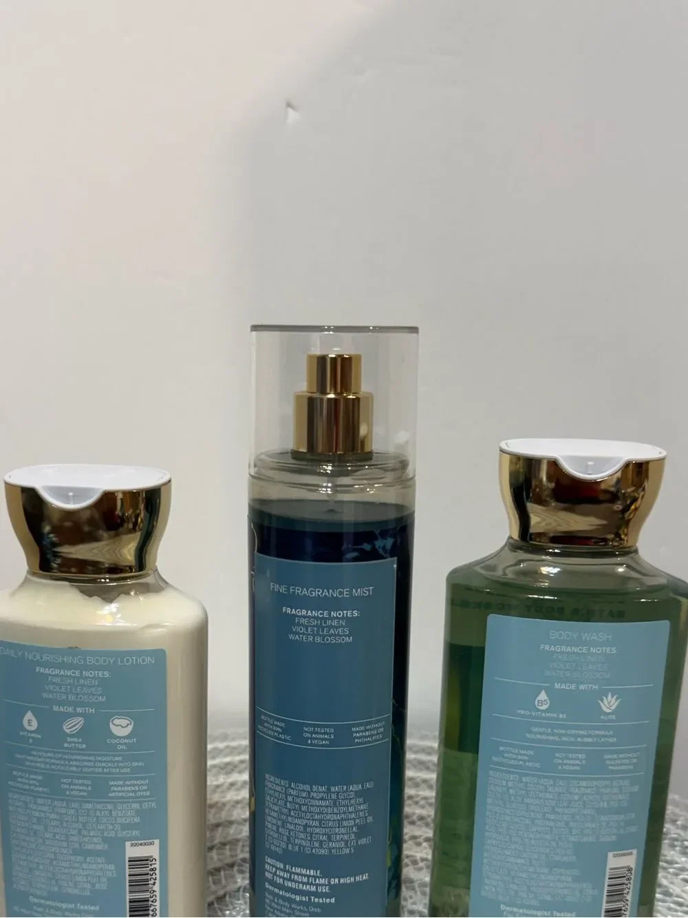 BBW Saltwater Breeze Fragrance Mist and Body Lotion and Body Wash Set of 3 NWT
